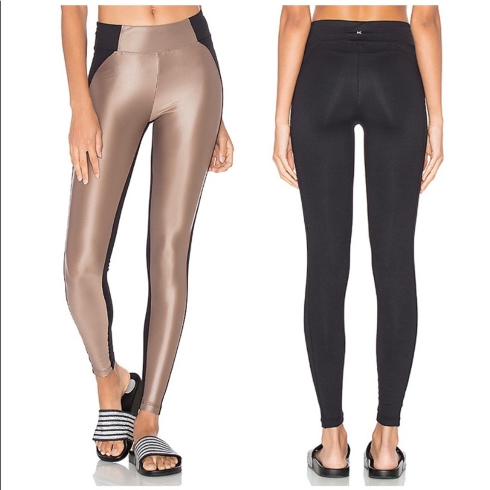 KORAL Helix High Rise LeggingS in Caramel & BlacK